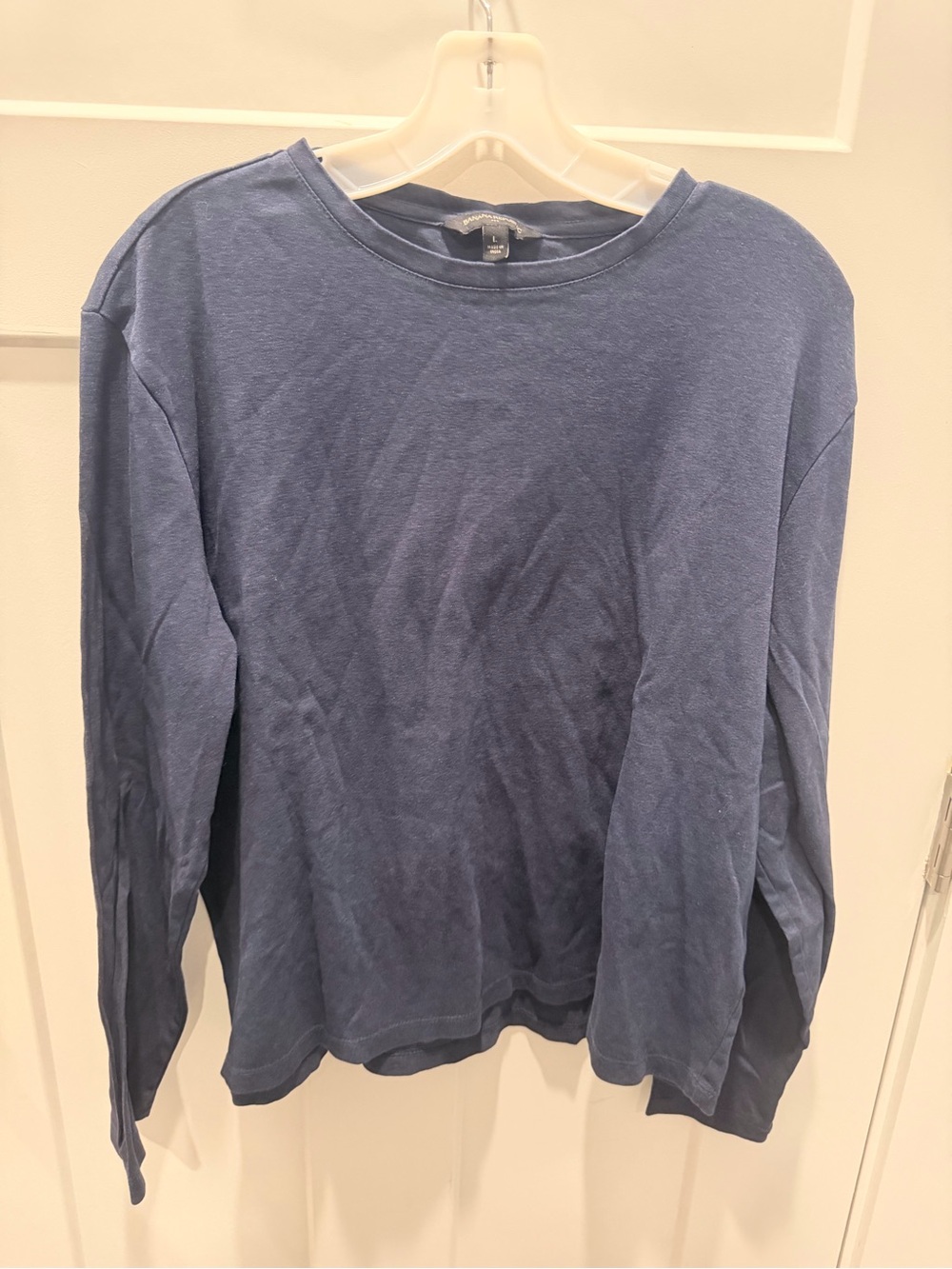 Banana Republic Navy Blue Long Sleeve Crewneck Top Shirt Size L
